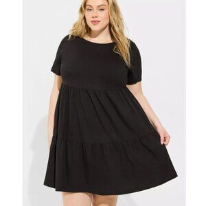 NEW Torrid 2 Black Cotton Modal Babydoll Lounge Dress 2X 18 20